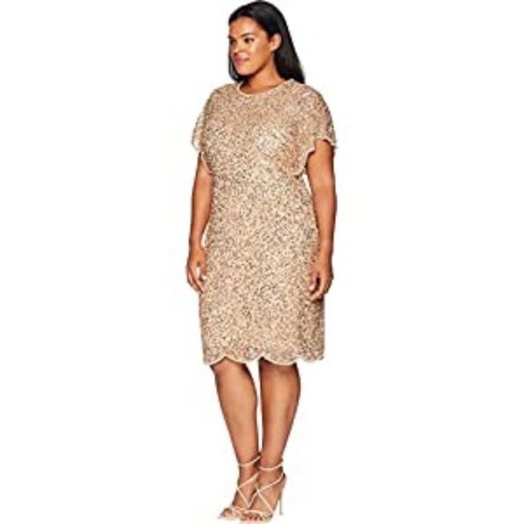Adrianna Papell Women's Flutter Sleeve Dress - Picture 2 of 3